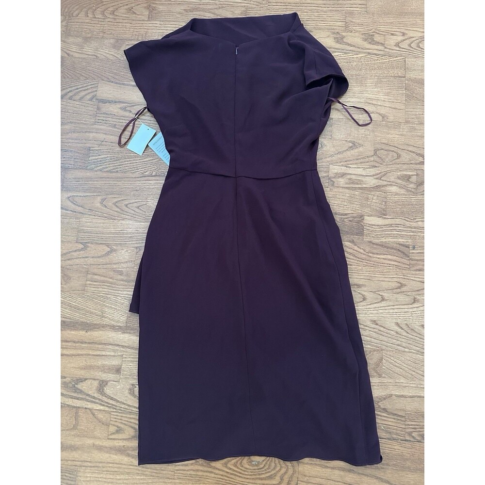 Amsale Cowl Neck Tulip Cocktail Dress Ruby Size 8 R $625 - Picture 4 of 4
